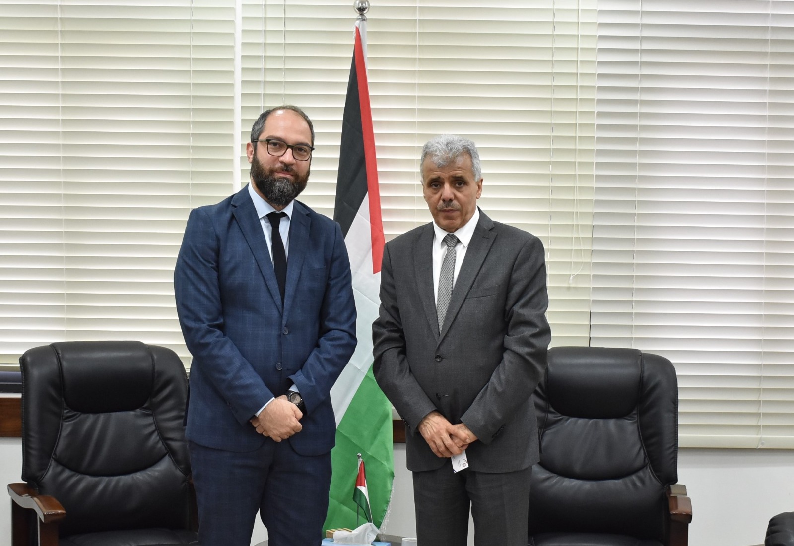 Direttore Tricoli AICS e Ministro della Pubblica istruzione e dell'alta formazione Palestina