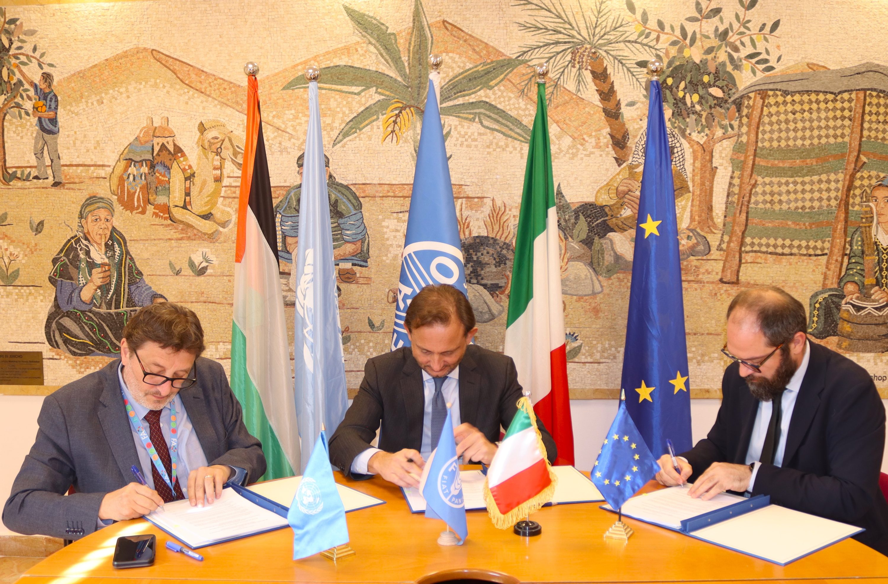 Italian Cooperation 5 million Euro Sustainable Agri-Food Investments Palestine FAO