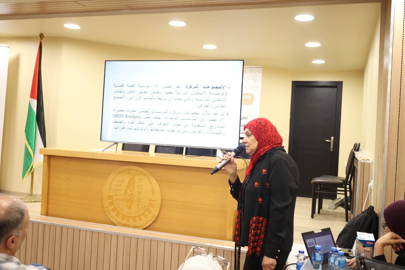 Women leaders and local officials at the launch of female-led agricultural initiatives in northern West Bank, promoting gender-inclusive rural development.