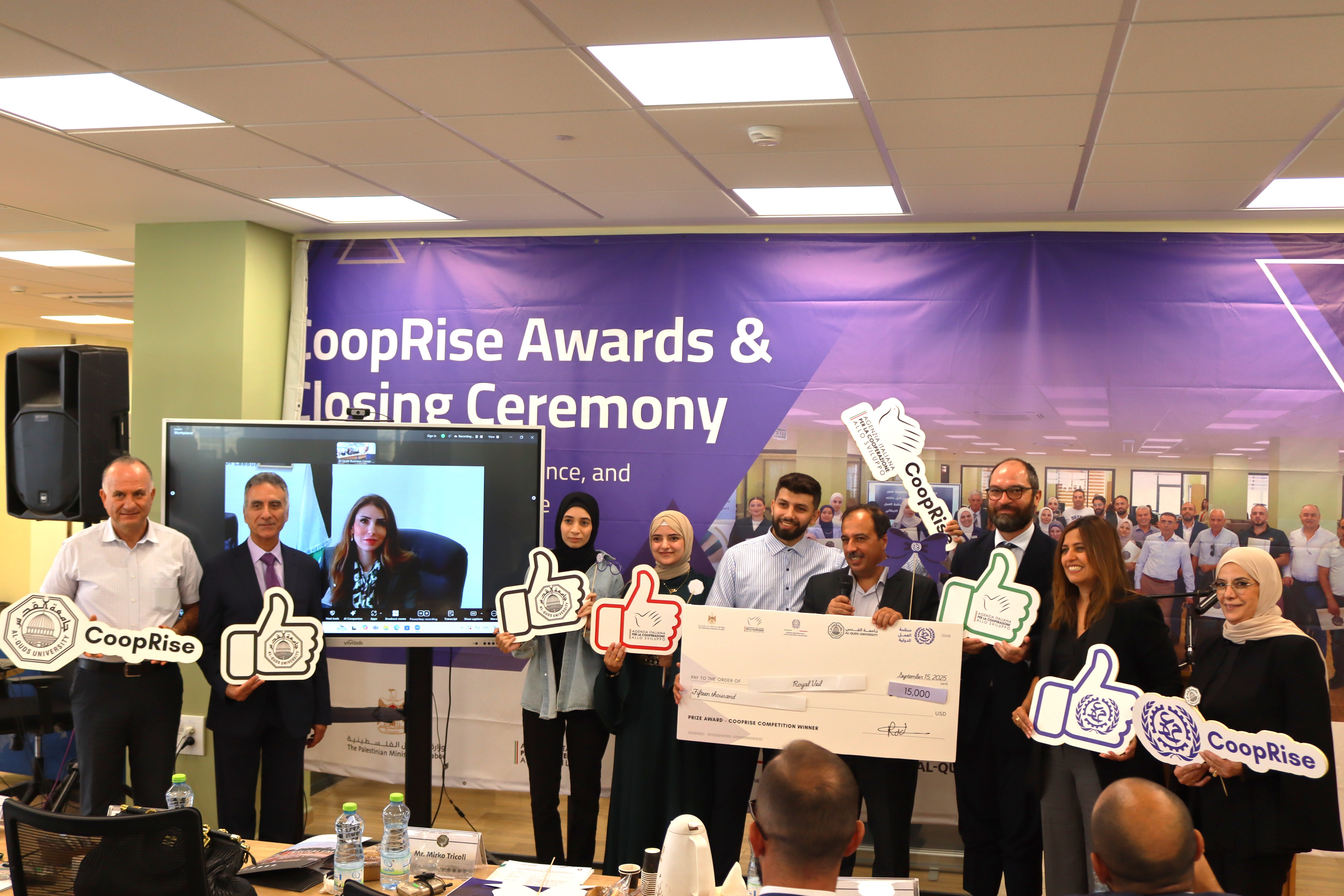 CoopRise Awards Ceremony Celebrates Youth-Led Cooperatives in Palestine